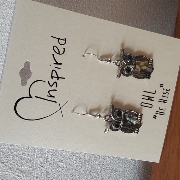 Owl "Be Wise" Silver earrings - Picture 3 of 5